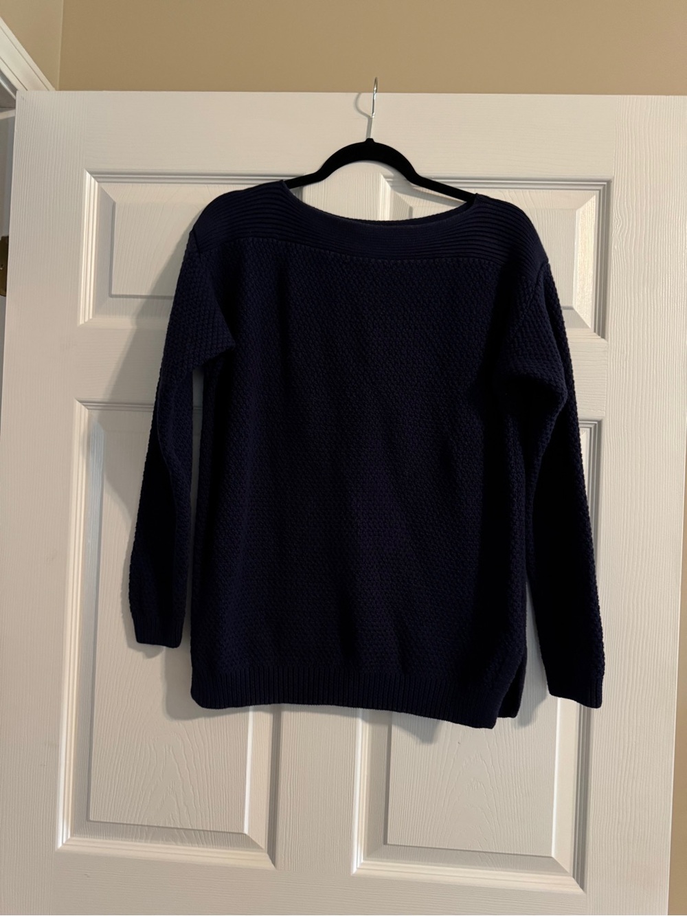 Ralph Lauren Dark Navy Scoop-Neck Textured Sweater